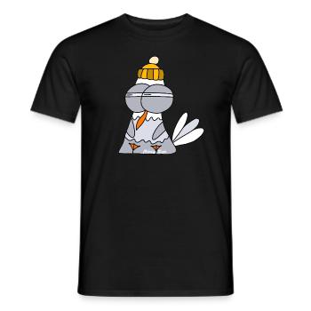 Möwe Xiao nachdenklich - Männer T-Shirt - Schwarz - Vorne - AI Model Male 178 light (178cm)