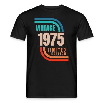 édition limitée millésime 1975 - T-shirt homme - noir - Devant - AI Model Male 178 light (178cm)