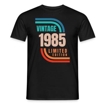 Édition limitée Millésime 1985 - T-shirt homme - noir - Devant - AI Model Male 178 light (178cm)