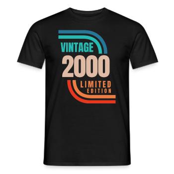 Vintage 2000 limited edition - Men's T-Shirt - black - Front - AI Model Male 178 light (178cm)