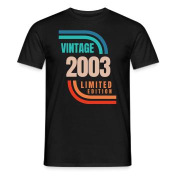 Vintage 2003 limitierte Auflage - Männer T-Shirt - Schwarz - Vorne - AI Model Male 178 light (178cm)