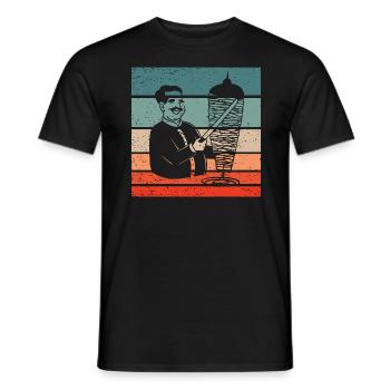Doner Kebab Retro Style Vintage - Men's T-Shirt - black - Front - AI Model Male 178 light (178cm)