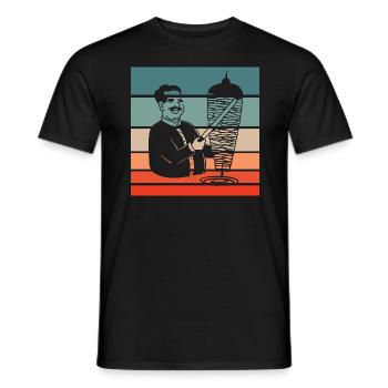 Doner Kebab Retro Style Vintage - Men's T-Shirt - black - Front - AI Model Male 178 light (178cm)