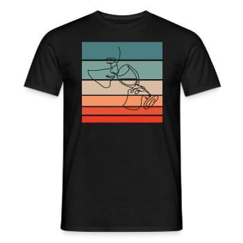 Wein Sommelier Retro Style Vintage - Männer T-Shirt - Schwarz - Vorne - AI Model Male 178 light (178cm)