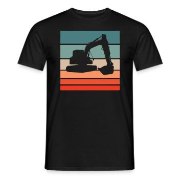 Bagger Retro Style Vintage - Männer T-Shirt - Schwarz - Vorne - AI Model Male 178 light (178cm)