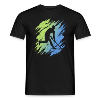 Joueur de hockey Hockey Garçons Enfants Hockey sur gazon - T-shirt homme - noir - Devant - AI Model Male 178 light (178cm)