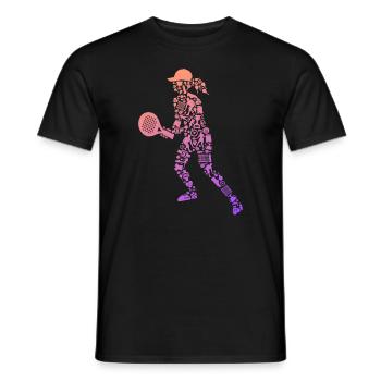 Padel Tennis Symbole Mädchen Padel - Männer T-Shirt - Schwarz - Vorne - AI Model Male 178 light (178cm)