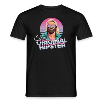 The original Hipster - T-shirt homme - noir - Devant - AI Model Male 178 light (178cm)