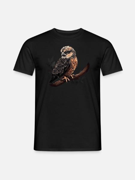 Oiseau faucon Oiseau de proie - T-shirt homme - noir