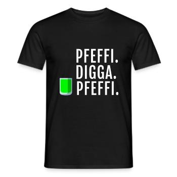 Pfefferminz Likör Pfeffi Vatertag Sauf - Männer T-Shirt - Schwarz - Vorne - AI Model Male 178 light (178cm)