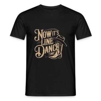 It's line dance time - line dancing my passion - Men's T-Shirt - black - Front - AI Model Male 178 light (178cm)