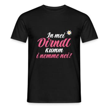 In Mei Dirndl Kumm I Nimma Nei | - Männer T-Shirt - Schwarz - Vorne - AI Model Male 178 light (178cm)