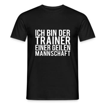 Fußballtrainer Spruch Bester Trainer Fußballcoach - Männer T-Shirt - Schwarz - Vorne - AI Model Male 178 light (178cm)