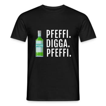 Pfefferminz Likör Pfeffi Vatertag Sauf - Männer T-Shirt - Schwarz - Vorne - AI Model Male 178 light (178cm)