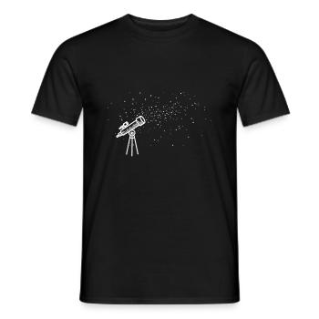 Telescope Stars - Men's T-Shirt - black - Front - AI Model Male 178 light (178cm)