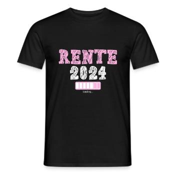 Rentner 2024 Ruhestand 2024 Der Countdown läuft - Männer T-Shirt - Schwarz - Vorne - AI Model Male 178 light (178cm)