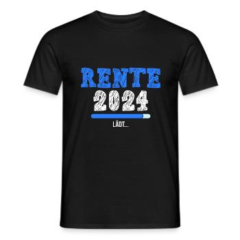 Rentner 2024 Ruhestand 2024 Der Countdown läuft - Männer T-Shirt - Schwarz - Vorne - AI Model Male 178 light (178cm)