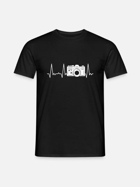 Heartbeat Camera - Men's T-Shirt - black