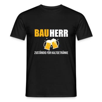 Bauherr Bier Hausbau Eigenheim Richtfest 2022 - Männer T-Shirt - Schwarz - Vorne - AI Model Male 178 light (178cm)