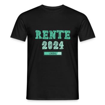 Rentner 2024 Ruhestand 2024 Der Countdown läuft - Männer T-Shirt - Schwarz - Vorne - AI Model Male 178 light (178cm)