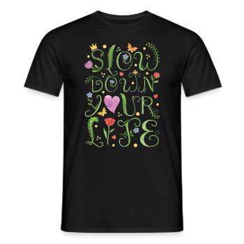ralentir votre vie - T-shirt homme - noir - Devant - AI Model Male 178 light (178cm)