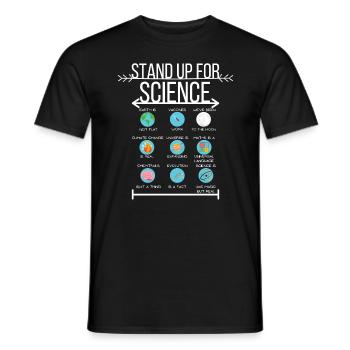 Stand Up For Science | Wissenschaft Klimawandel - Männer T-Shirt - Schwarz - Vorne - AI Model Male 178 light (178cm)