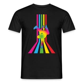 Graphique Dance Rainbow - T-shirt homme - noir - Devant - AI Model Male 178 light (178cm)