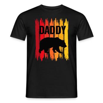 Strong Best Papa Bear Daddy Cool Gift Dad - Men's T-Shirt - black - Front - AI Model Male 178 light (178cm)