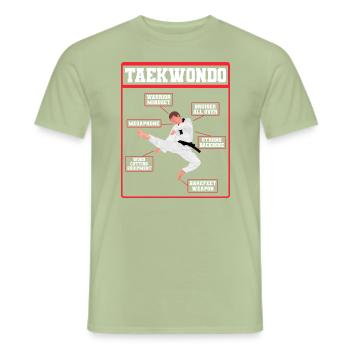 TKD Korean Martial Arts Tae Kwon - Männer T-Shirt - Sage - Vorne - AI Model Male 178 light (178cm)