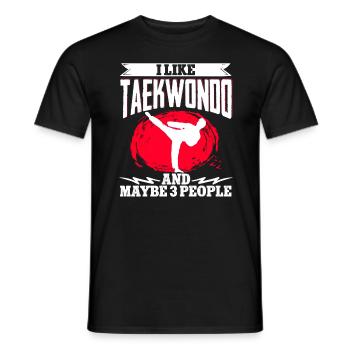 TKD Korean Martial Arts Tae Kwon - Männer T-Shirt - Schwarz - Vorne - AI Model Male 178 light (178cm)