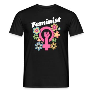 Female Women's Rights Female - Men's T-Shirt - black - Front - AI Model Male 178 light (178cm)