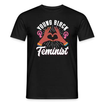 Feminine Womens Rights Social - Men's T-Shirt - black - Front - AI Model Male 178 light (178cm)
