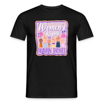 Feminine Womens Rights Social - Men's T-Shirt - black - Front - AI Model Male 178 light (178cm)