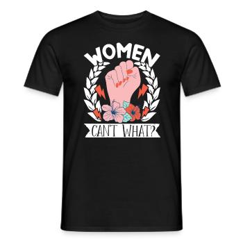 Feminist Women's Rights Female - Men's T-Shirt - black - Front - AI Model Male 178 light (178cm)