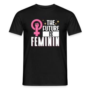 Feminist Women's Rights Female - Men's T-Shirt - black - Front - AI Model Male 178 light (178cm)