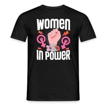 Feminist Women's Rights Female - Men's T-Shirt - black - Front - AI Model Male 178 light (178cm)