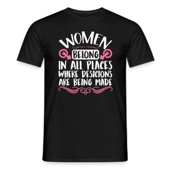 Feminist Women's Rights Female - Men's T-Shirt - black - Front - AI Model Male 178 light (178cm)