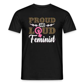 Feminist Women's Rights Female - Men's T-Shirt - black - Front - AI Model Male 178 light (178cm)