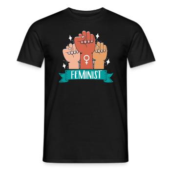 Feminist Women's Rights Female - Men's T-Shirt - black - Front - AI Model Male 178 light (178cm)