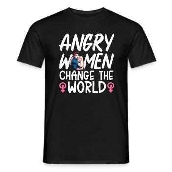 Feminist Women's Rights Female - Men's T-Shirt - black - Front - AI Model Male 178 light (178cm)