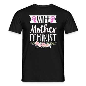 Feminist Women's Rights Female - Men's T-Shirt - black - Front - AI Model Male 178 light (178cm)