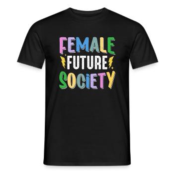 Feminist Women's Rights Female - Men's T-Shirt - black - Front - AI Model Male 178 light (178cm)