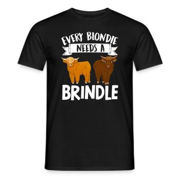 Scottish Highland Cattle Cow - Männer T-Shirt - Schwarz - Vorne - AI Model Male 178 light (178cm)