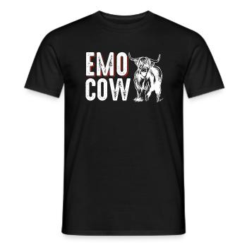 Scottish Highland Cattle Cow - Männer T-Shirt - Schwarz - Vorne - AI Model Male 178 light (178cm)
