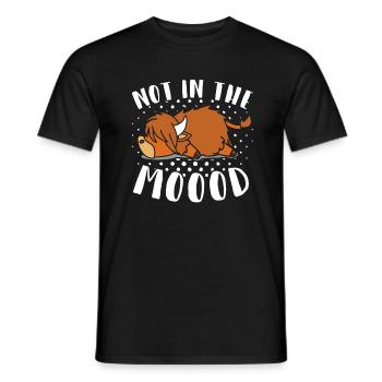 Vache bovine écossaise des Highlands - T-shirt homme - noir - Devant - AI Model Male 178 light (178cm)