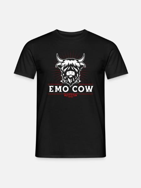 Scottish Highland Cattle Cow - Men's T-Shirt - black