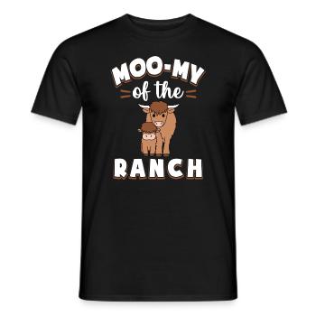 Vache bovine écossaise des Highlands - T-shirt homme - noir - Devant - AI Model Male 178 light (178cm)