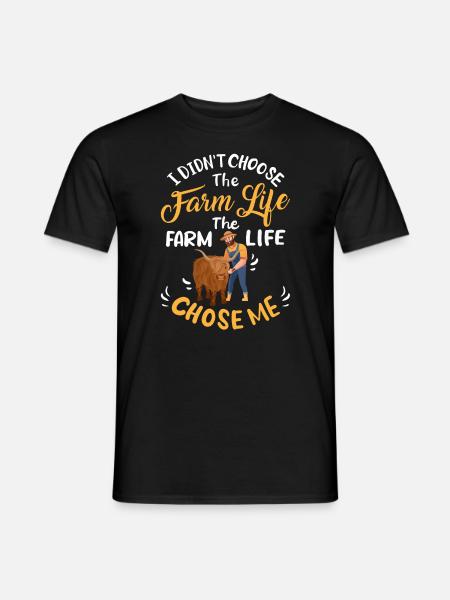Scottish Highland Cattle Cow - Men's T-Shirt - black