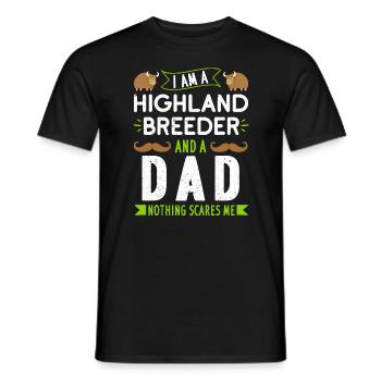 Scottish Highland Cattle Cow - Männer T-Shirt - Schwarz - Vorne - AI Model Male 178 light (178cm)