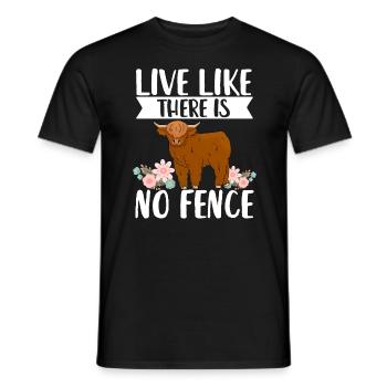 Scottish Highland Cattle Cow - Männer T-Shirt - Schwarz - Vorne - AI Model Male 178 light (178cm)